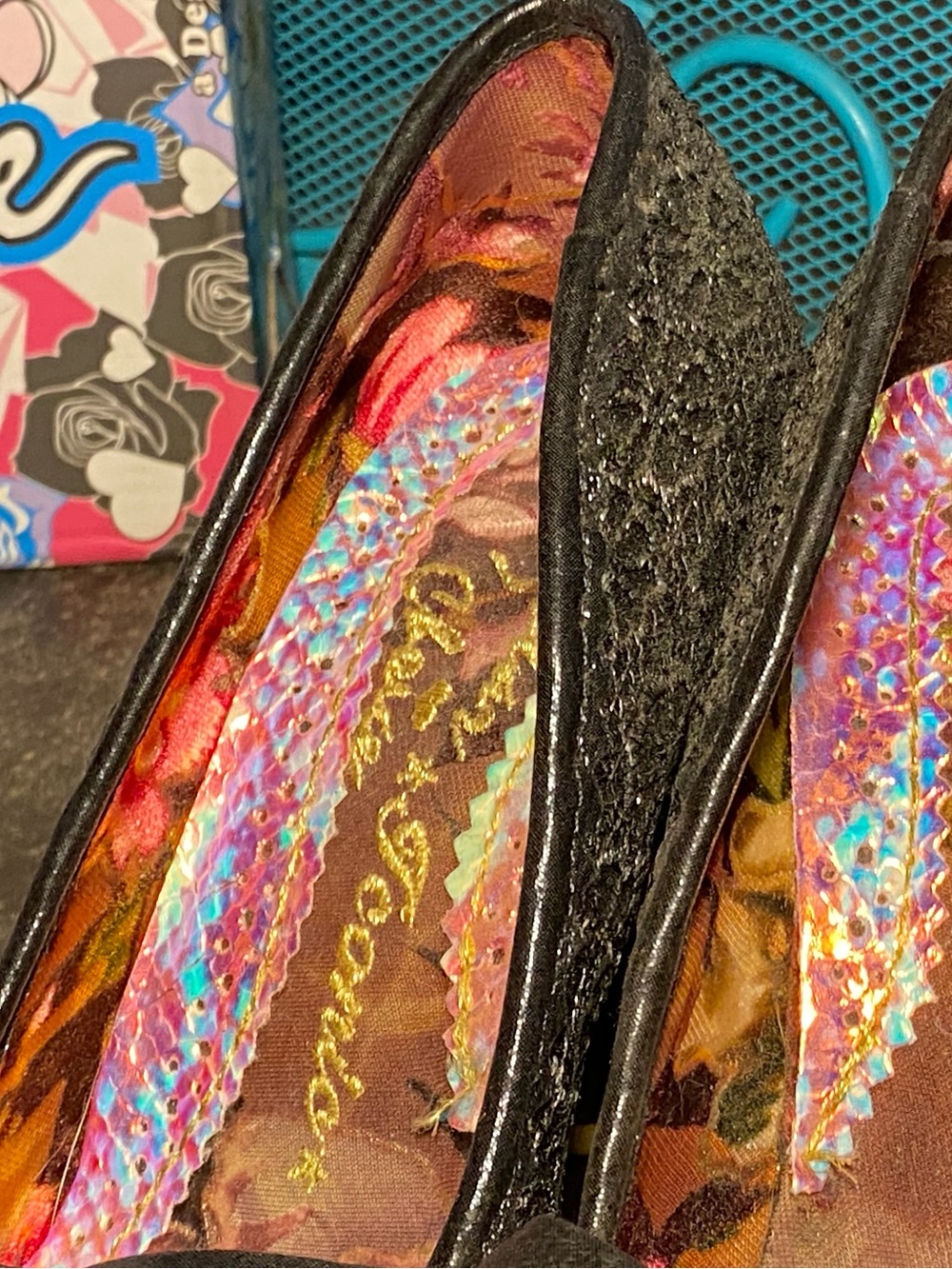 Irregular Choice Mal E Bow pumps in box, black silver lace,bows,8 - Picture 11 of 16